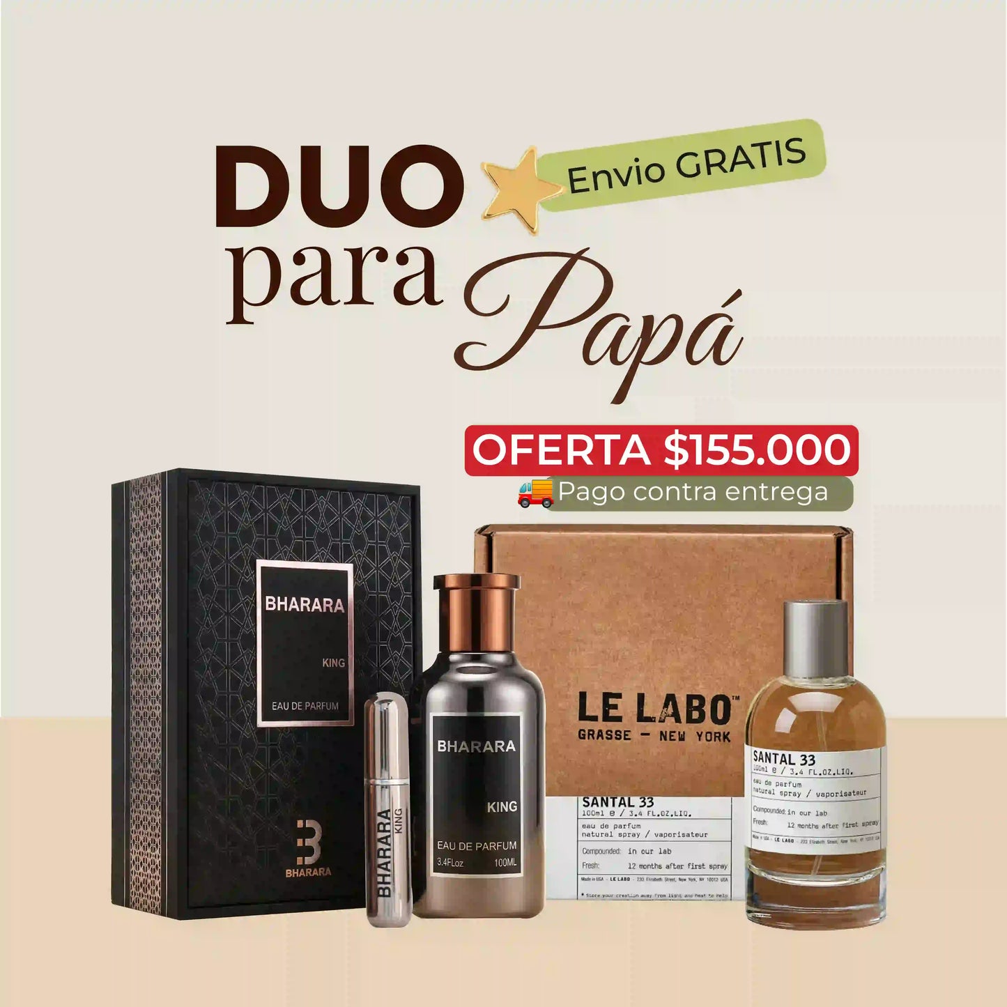 King Bharara estuche lujo + perfumero + Santal 33