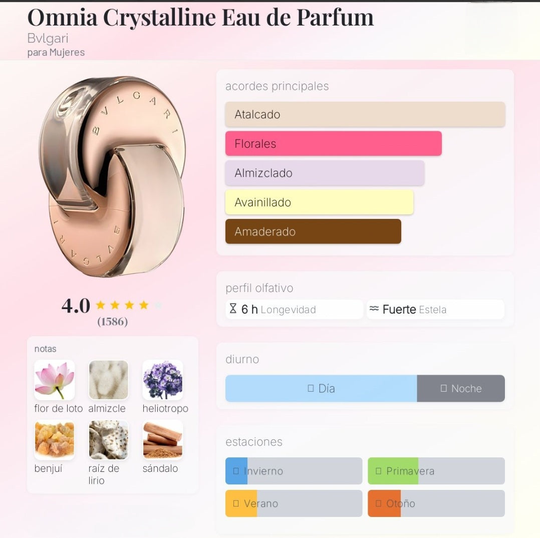 Omnia Crystalline Eau de Parfum Bvlgari 1.1  Premium