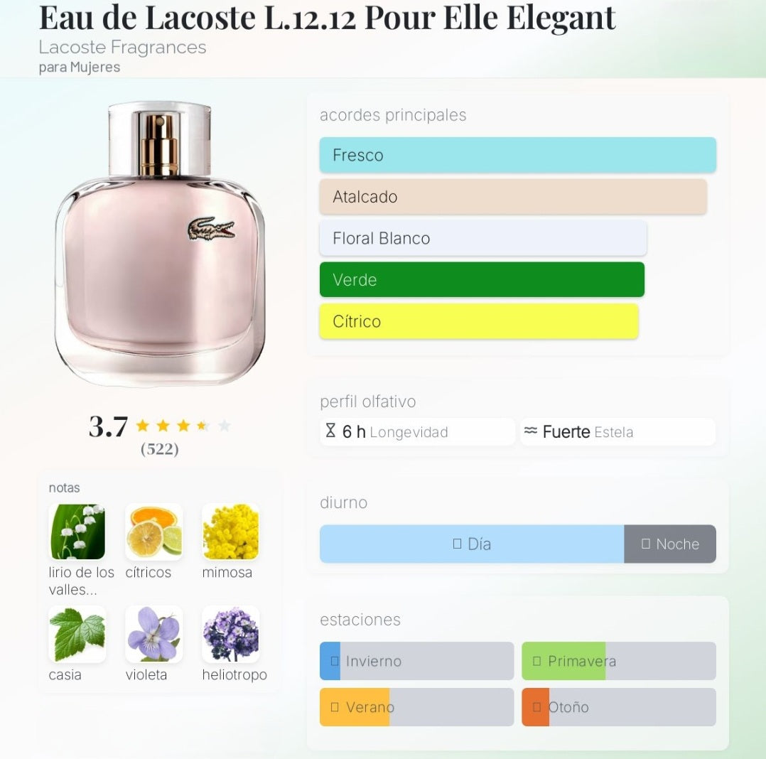 Eau de Lacoste L.12.12 Pour Elle Elegant 1.1 Premium